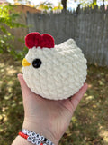 Hand crocheted Chicken Plushies
