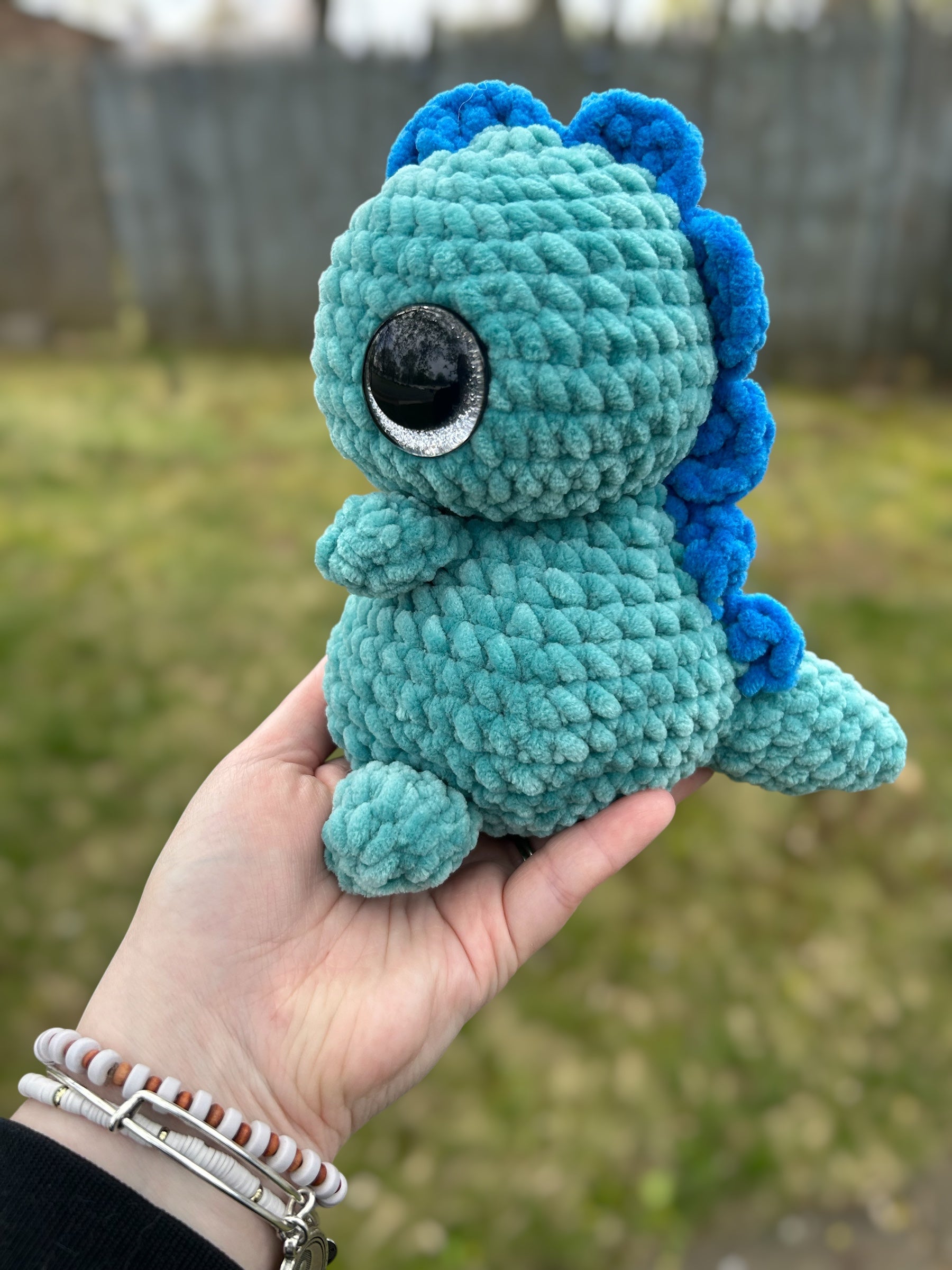 Hand Crocheted Weighted Dino Plushies