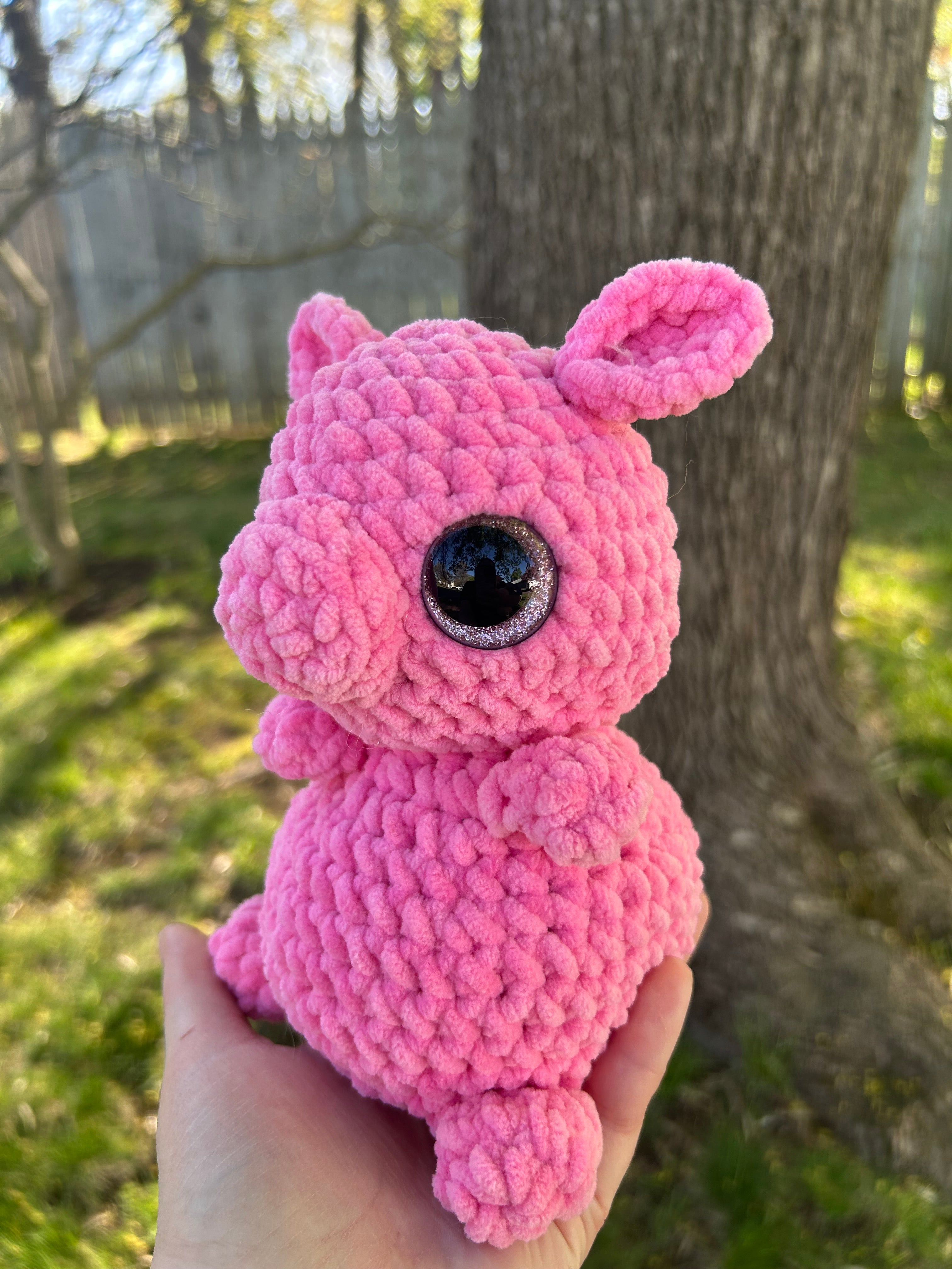 Hand Crocheted Weighted Pig Plushies