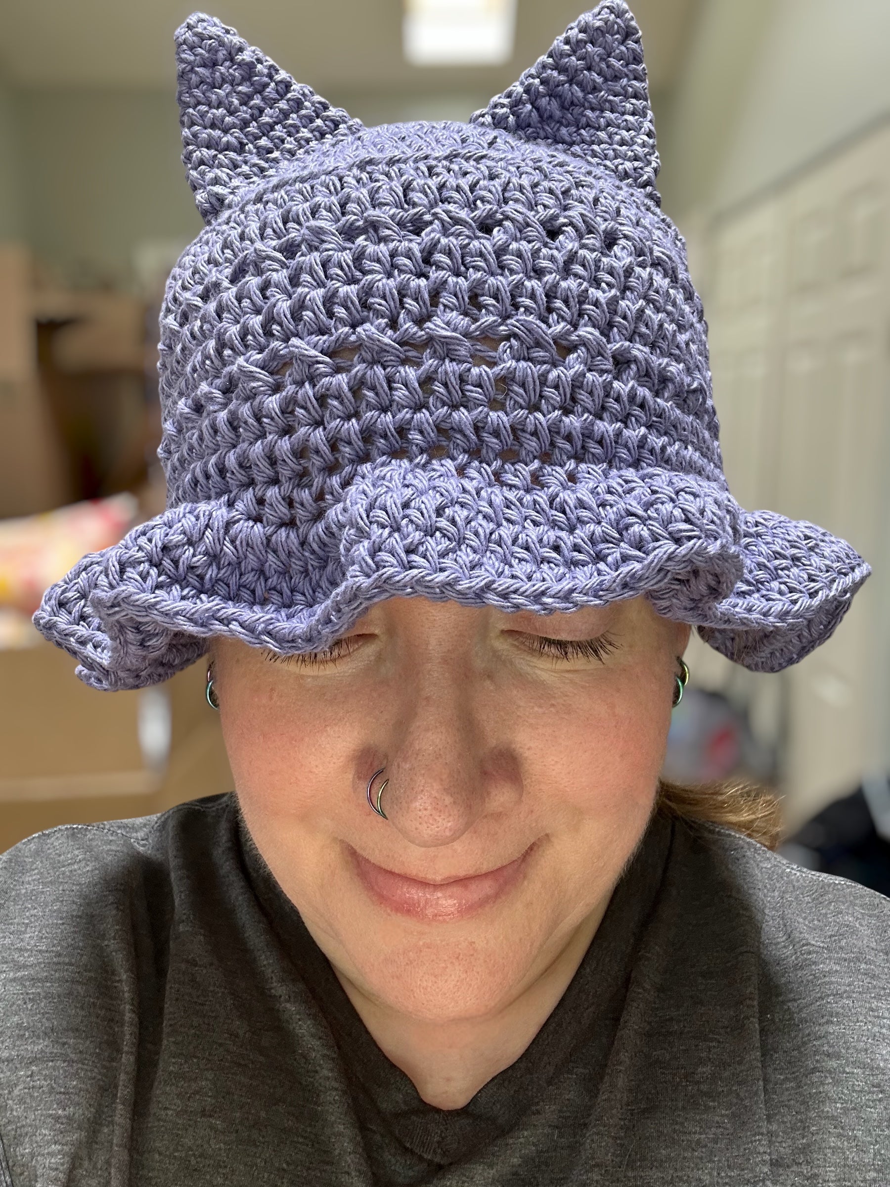 Hand Crocheted Animal Ear Hats in all sizes