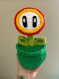 Hand crocheted Fire and Ice Flowers