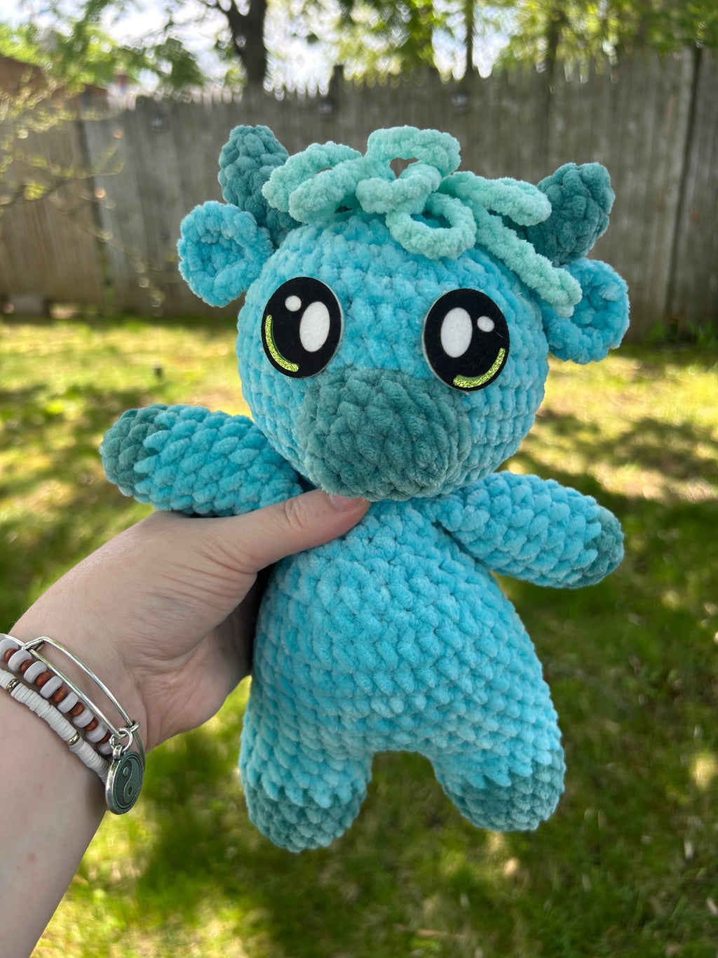 RTS Teal Highland Cow Plushie