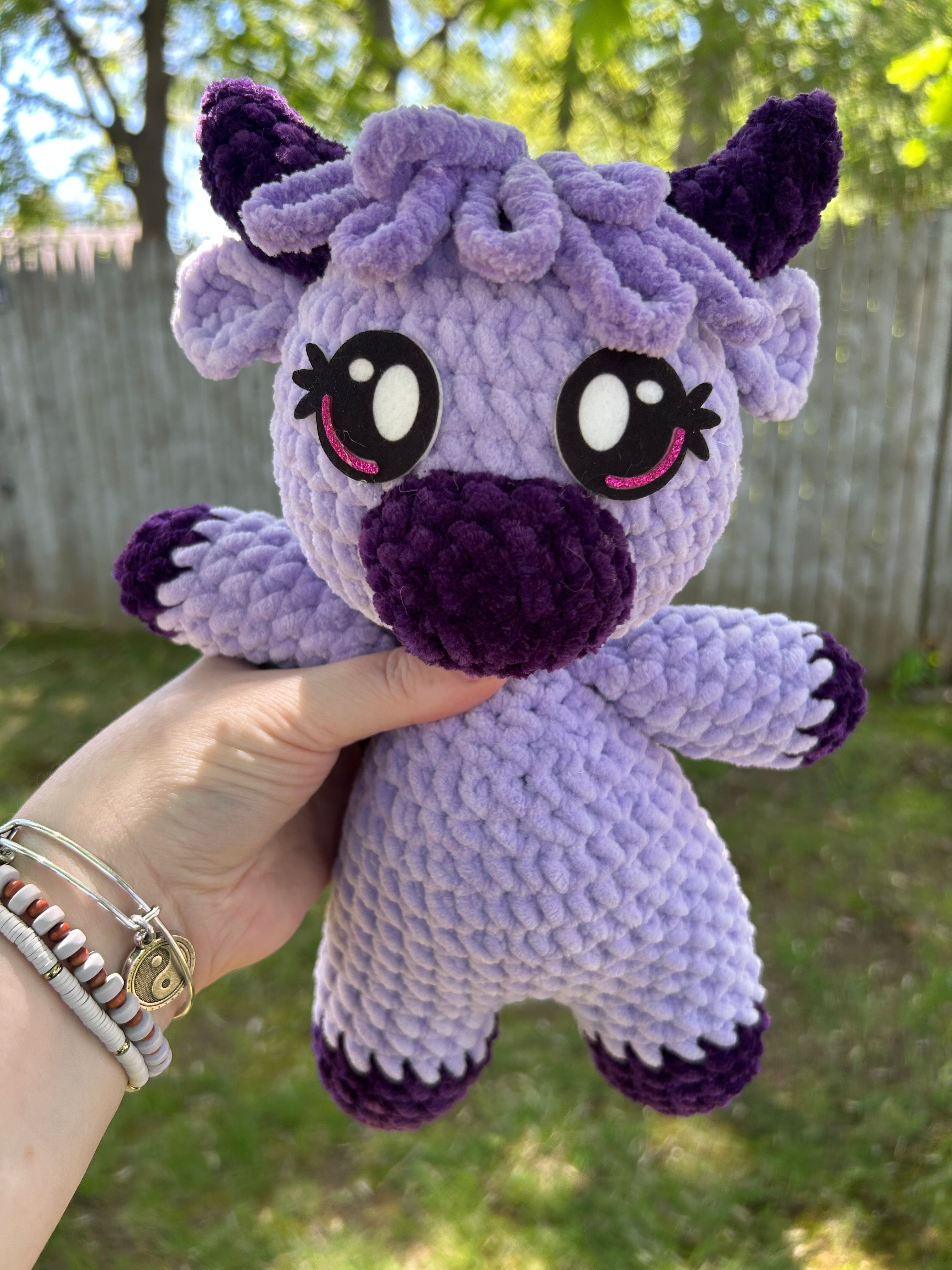 RTS Purple Highland Cow Plushie