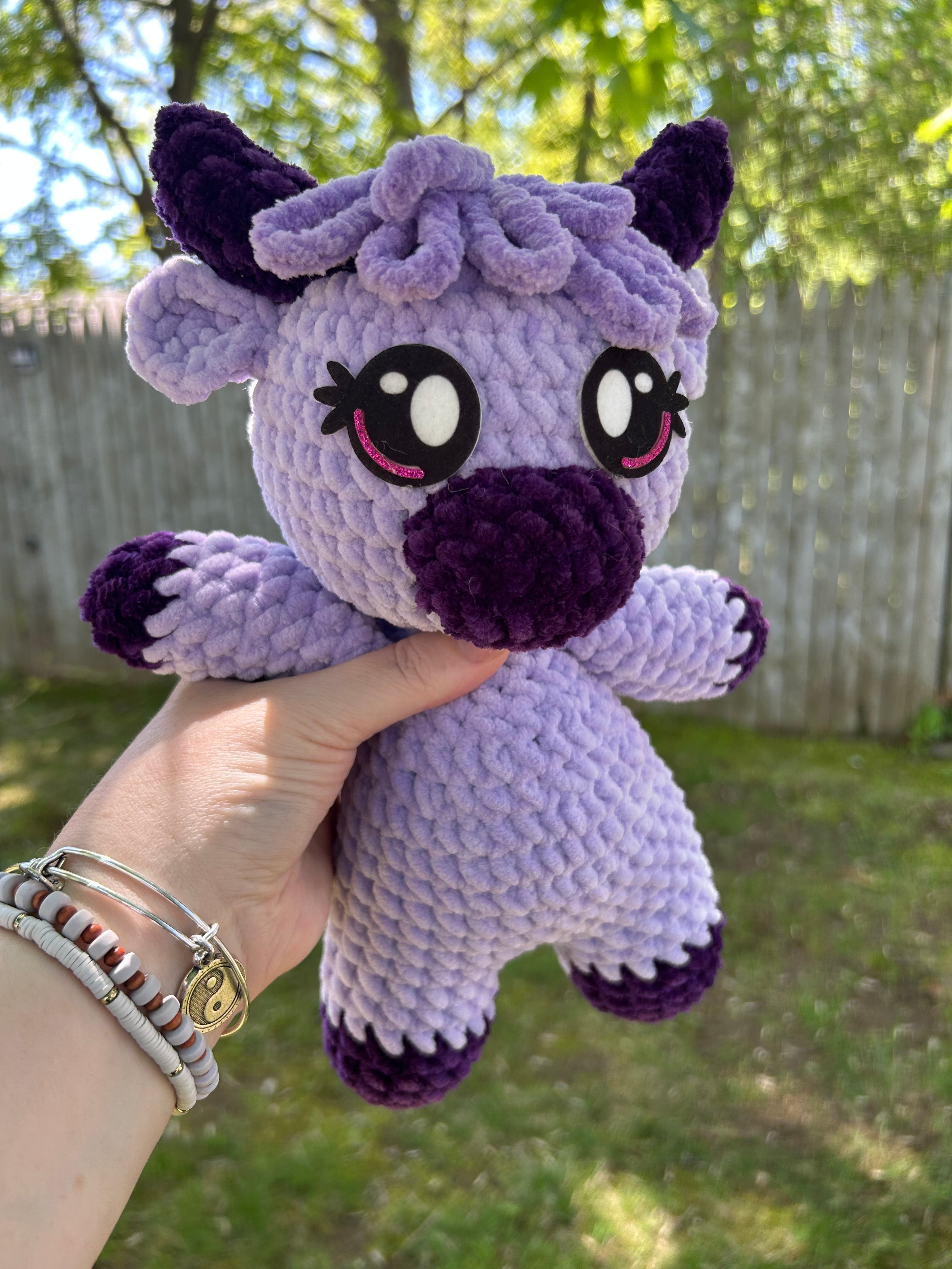 RTS Purple Highland Cow Plushie