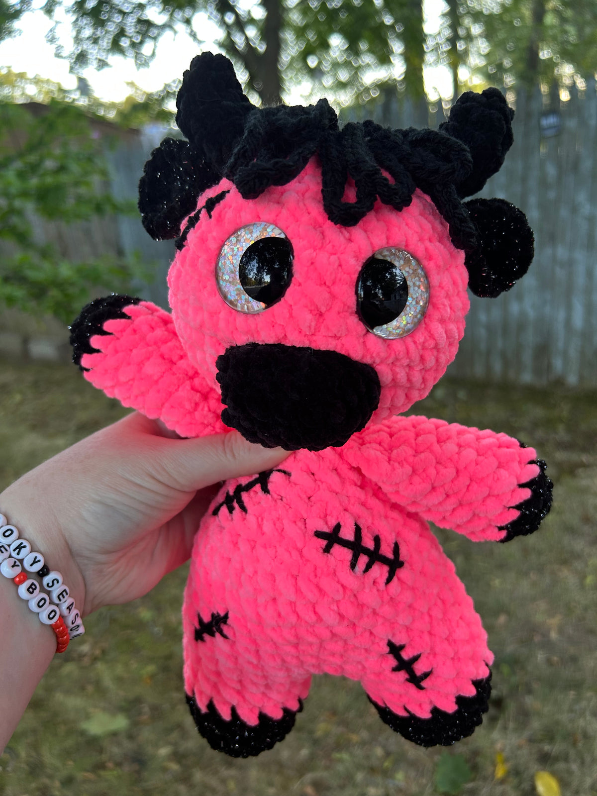 Hand Crocheted Spooky Rowan the Highland Cow plushies