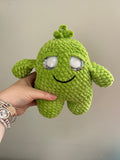 Hand Crocheted Green Little Monster