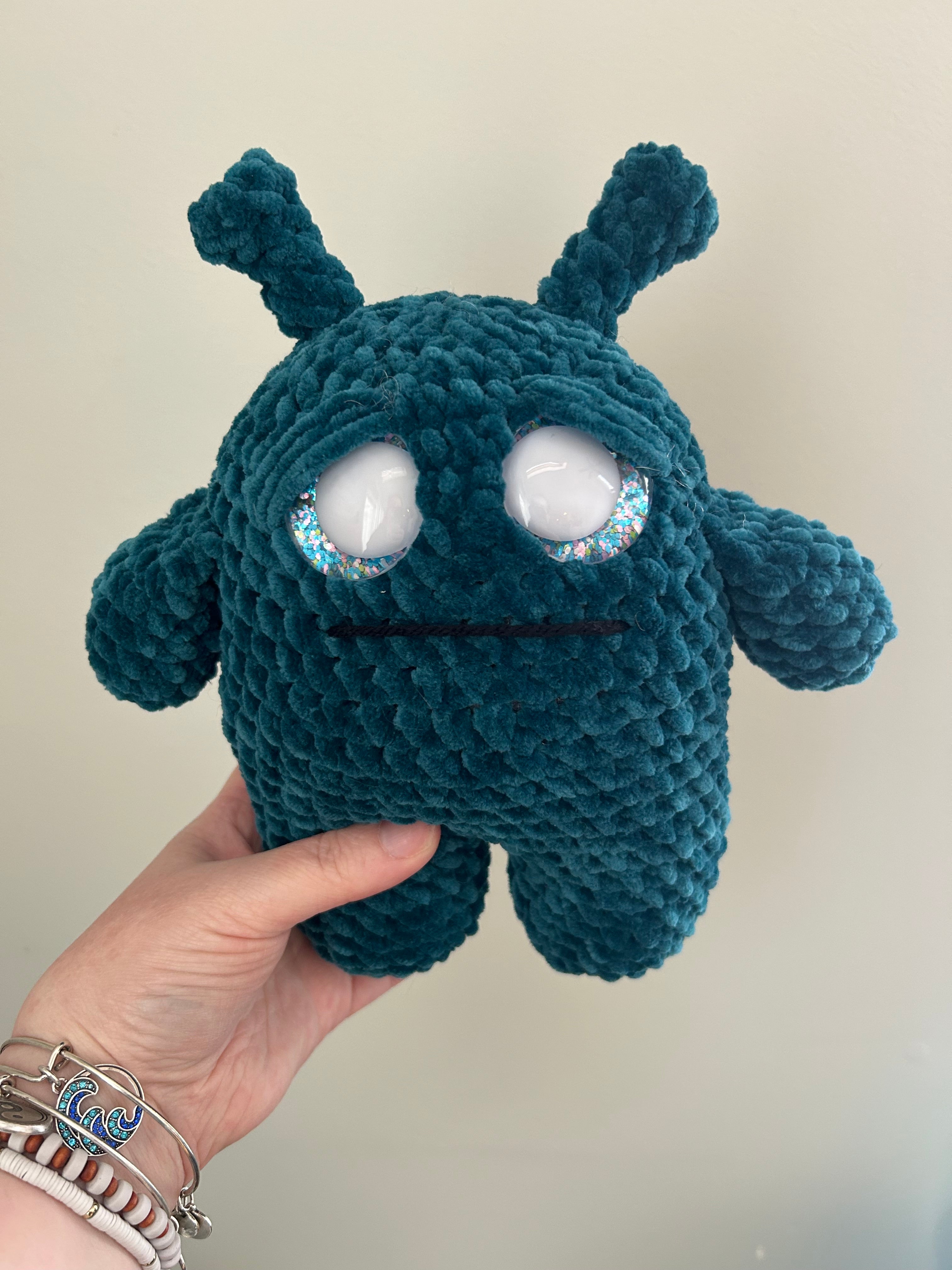 Hand Crocheted Blue Little Monster